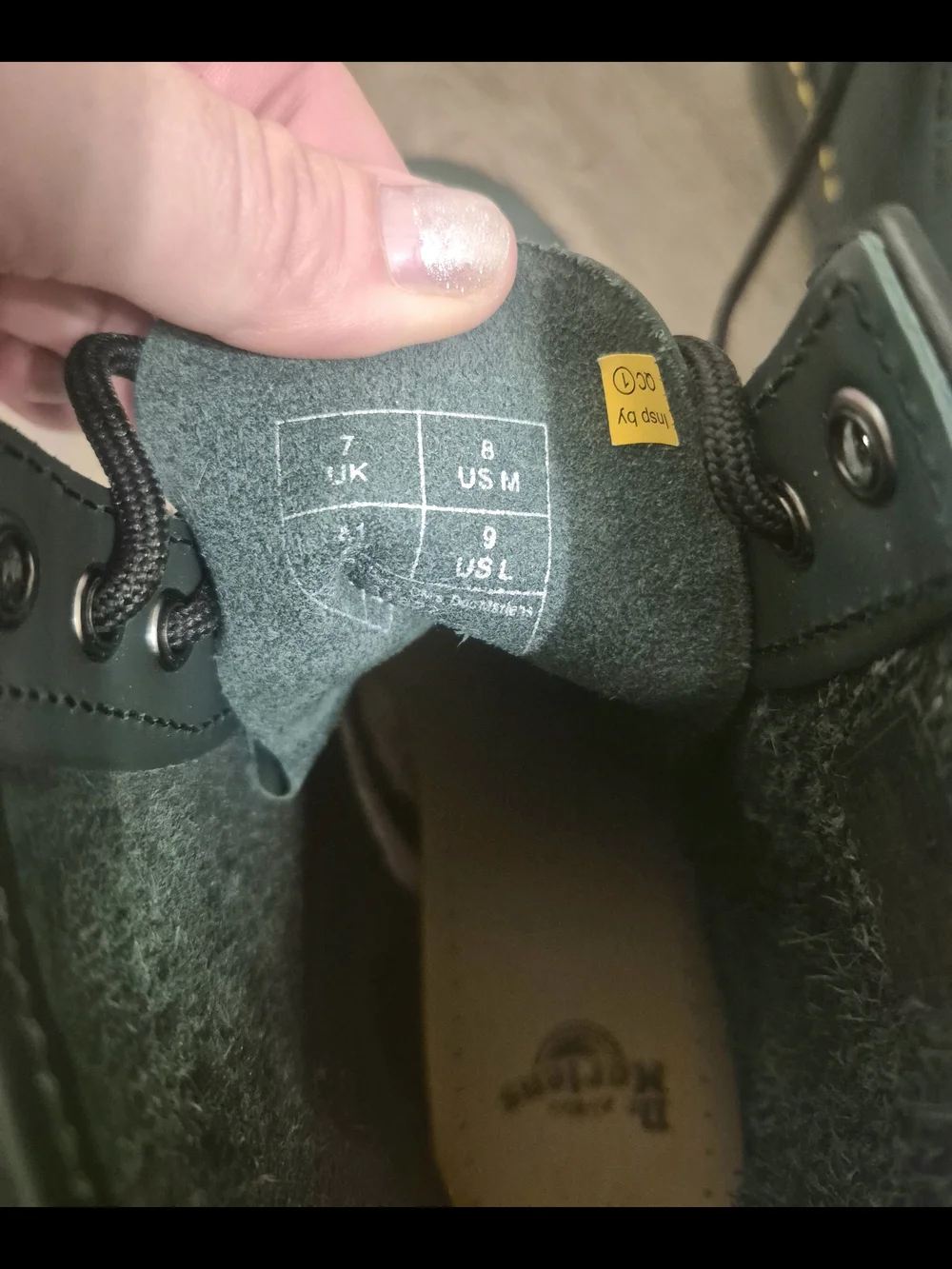 Dr. Martens 1460 Smooth Leather Lace-Up Boots in Green - Picture 5 of 5
